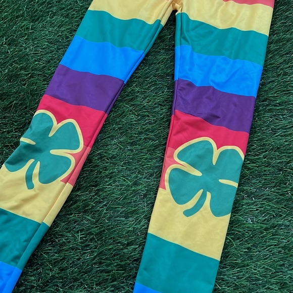 Girls Urban Smalls St Patrick’s Day - Rainbow Leggings - Picture 2 of 4
